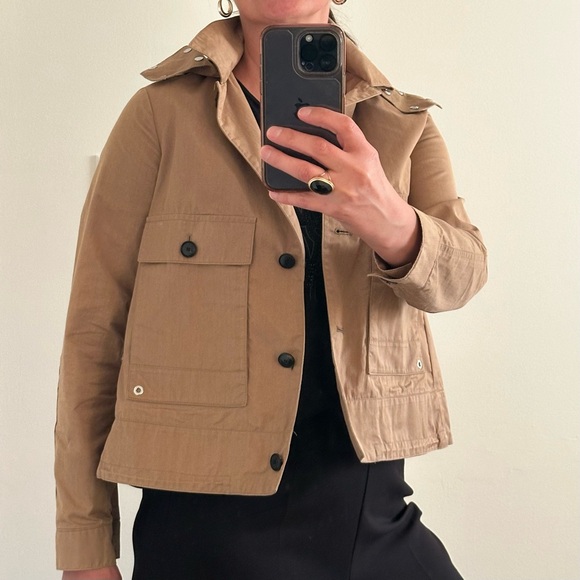 Massimo Dutti Jackets & Blazers - Massimo Dutti Hooded Tan Utility Jacket size S